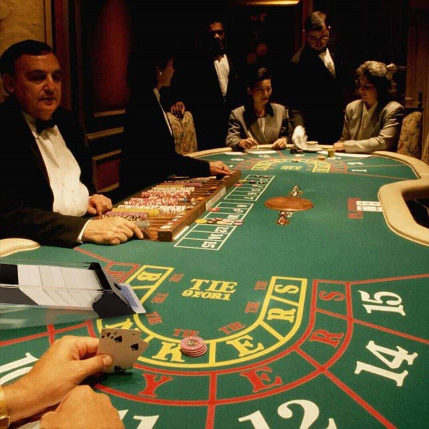 Ambiente de mesa de casino en vivo